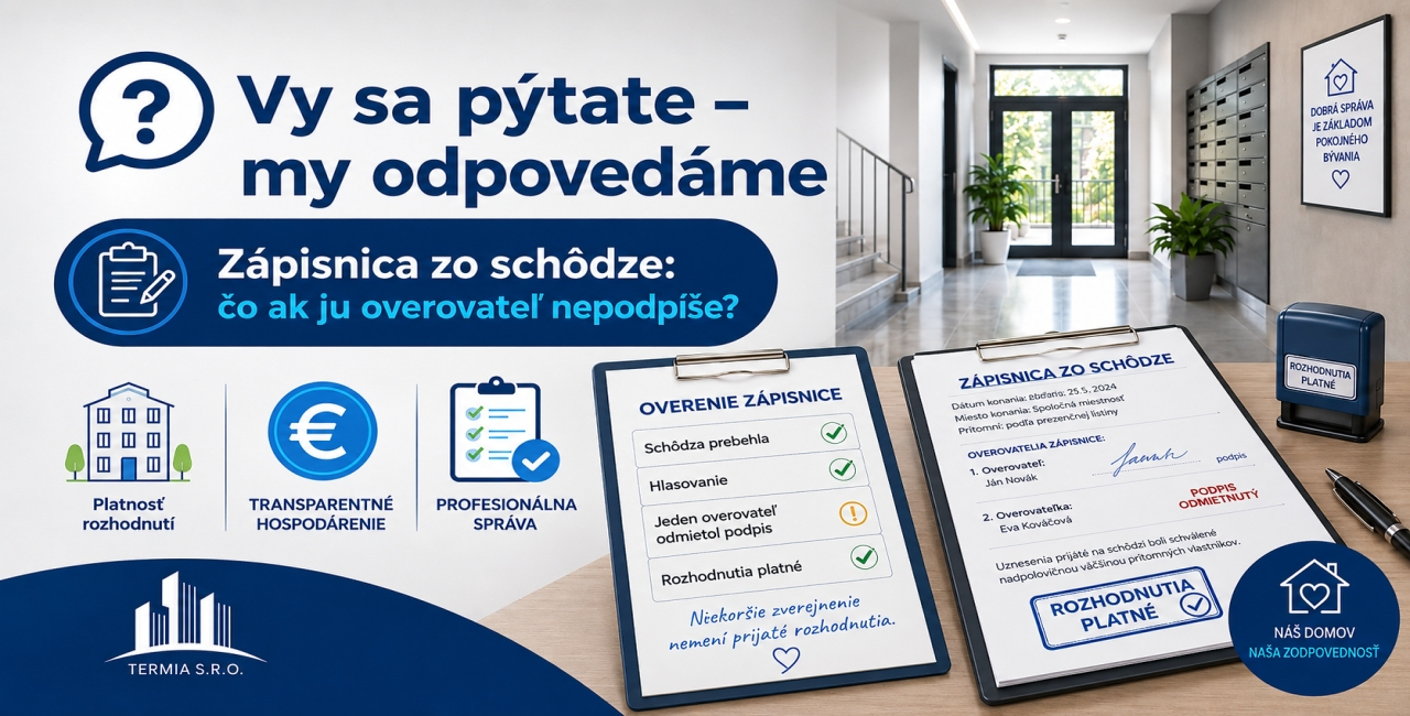 Jeden z overovateľov zápisnice odmietne ju podpísať
